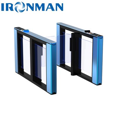 পাস মোড এনএফসি কোড রিডার সমর্থন আইসি / আইডি কার্ড সংকীর্ণ নকশা এবং নান্দনিকতা স্পিডলাইন টার্নস্টাইল লবি স্পিড গেটস গ্লাস গেট